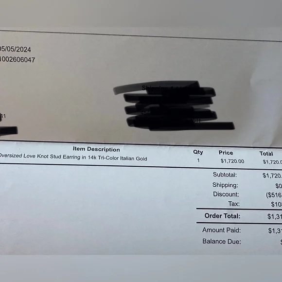 Blue Nile 14K tri-color Italian gold earrings - Picture 4 of 10